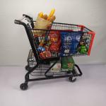Electrophoretic Steel Metal Shopping Trolley Customized Black Powder Coating