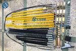 Black Yellow Komatsu Excavator Breaker Parts Hyd Hose Pipe Long Using Life