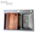 Factory Send Durable Stainless Steel Handmade Sink Topmount Pressed Drawn