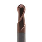 8mm Dia R4*8*16*8*60 2Flutes TiAISiN Carbide Ball Nose End Mill For Carbon Steel