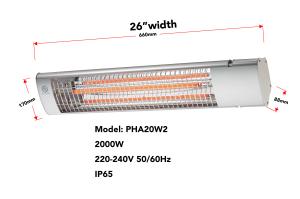 Wholesale IP65 2000W Electric Patio Heater Infrared Radiant Heat Carbon fiber heating element Wall-Mounted/free standing outdoor from china suppliers