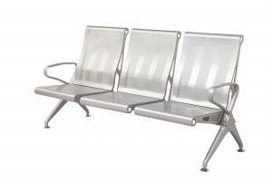 China Grey Color Cold Rolled Steel Airport Waiting Chair Public Use L1800*W630*H800mm on sale