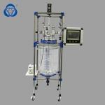 Stirred Lifting Chemical Glass Reactor , Borosilicate Glass Reactor High