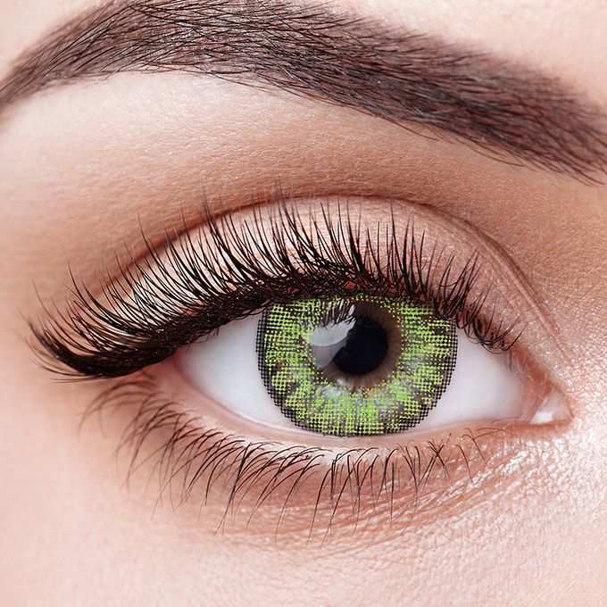14.5mm Pixie Green Contacts lens Enhancement Tint Contacts For Green Eyes