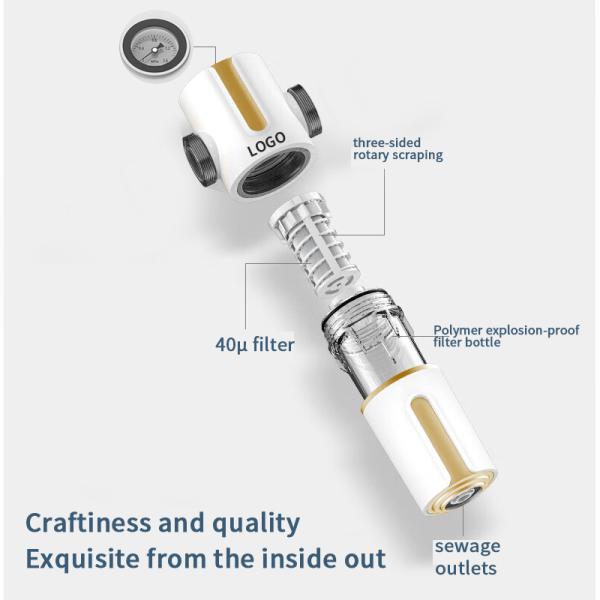 Whole House High Flow Sediment Water Filter 40 Microns Automatic Scrubbing 4000L