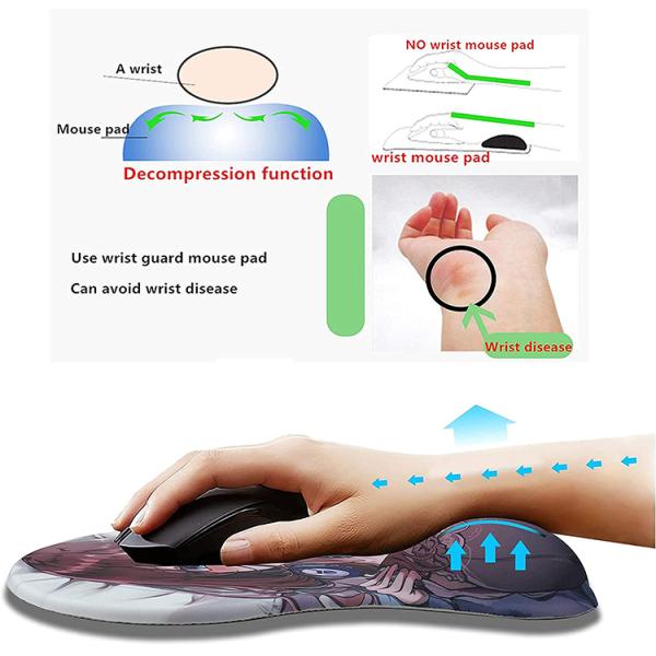 Custom 3D Big Breasts Mouse Pad with Ergonomic Wrist Guard and Silicone Fabric Material