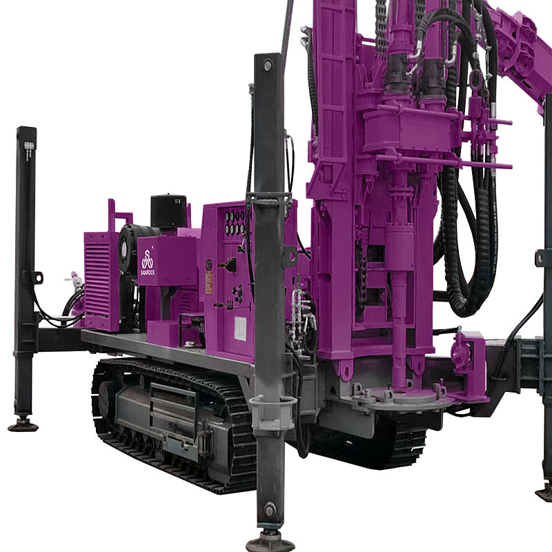 Water Well Drill Rig Lifting Force 60T Well Drilling Rig Crawler Water Well Drilling Equipment