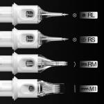 Quelle White Tattoo Cartridge Needle 1RL 0.20mm 0.25mm 0.30mm 0.35mm OEM Tattoo