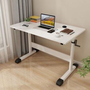 Wholesale Manual Sit Standing Study Table for Adult White Wooden Modern Luxury CEO Office Desk from china suppliers