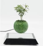 square base rotating magnetic floating levitation air bonsai flowerpot pot