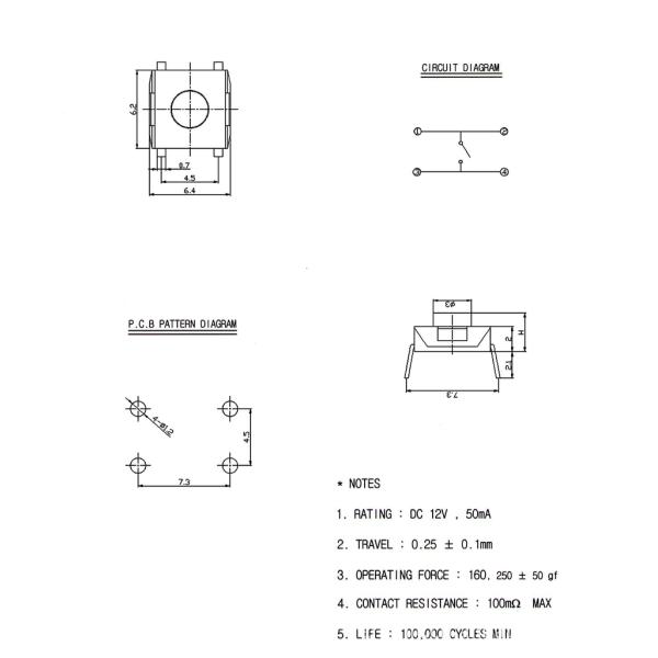 DIP Tact Switch YST-1157D