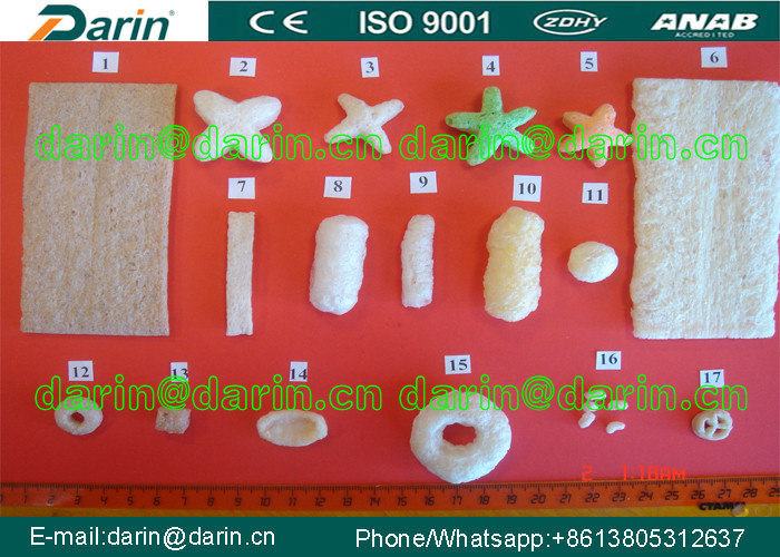 Snack Corn Puff Extruder Machine / puffed grain machine for Wheat , rice