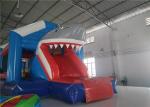 Shark Blow Up Bounce House , Outdoor Bouncy Castle Adventure Playground With