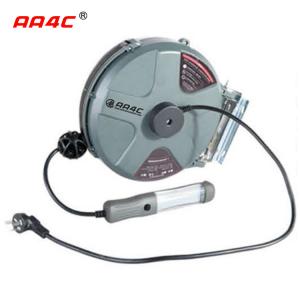 China AA4C Automatic Retractable Flexible Hose Reel PU Mesh Air Hose Reel Electric Combined Hose Reels With Lamp on sale