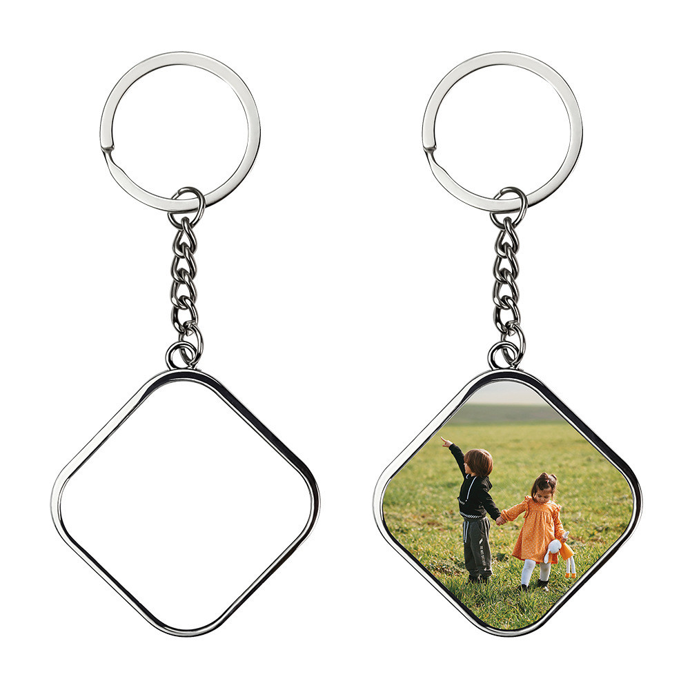 Blank Sublimation Keychain With Metal Insert Custom Keyring For Sublimation Printing