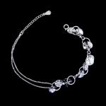 Drop Items Silver Wedding Bracelet Pure 925 Platinum Jewellery