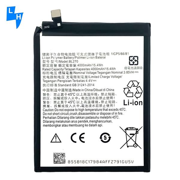 4000mAh BL270 Battery for Motorola XT1922 G6Play MOTO E5 K53 K53A48 Black