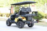 2+2-Seater Luxury Bright Yellow Electric Golf Cart With High Horsepower 14-Inch