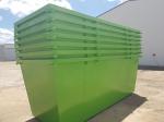 OEM Yellow Metal Skip Bin 10M3 Construction Waste Bins Customized