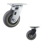 230kg Capacity TPR Swivel Plate Soft Casters Ball Bearing 125mm Castor Wheels