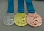 Customized Ribbon Football Awards Medals Full Relief Zinc Alloy