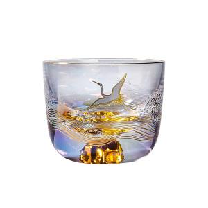 Wholesale Luxury Delicate Personalized Glass Cup Gilded 110ml from china suppliers