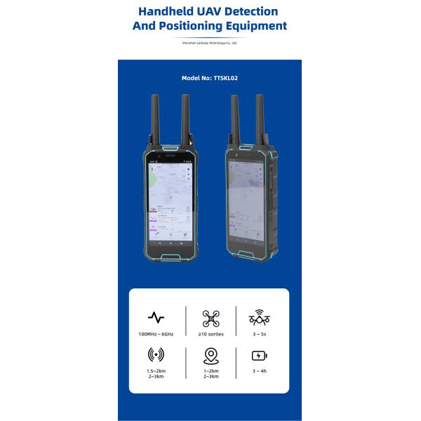100MHz-6GHz Multi Function Portable Drone Detector with Passive Detection FPV Detected and Wireless Networking Intercom for Critical Infrastructure