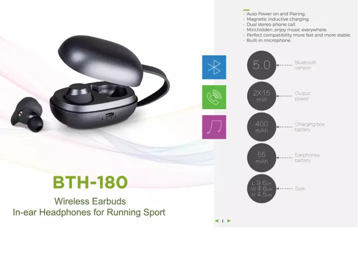Mini Ergonomic Design True Wireless Stereo Earbuds For Bluetooth Enabled Devices