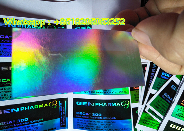 10ml Vial Hologram Sticker Labels / Medicine Bottle Label Laser Printing