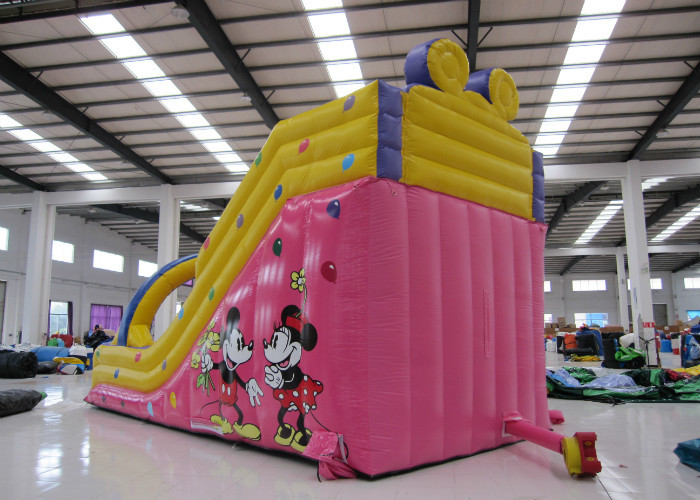 Mickey High Slide Commercial Inflatable Water Slides, Enviroment - Friendly