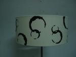Faux Linen Bubbles Digital Print Lampshades 3 Gimbal Easy Fit