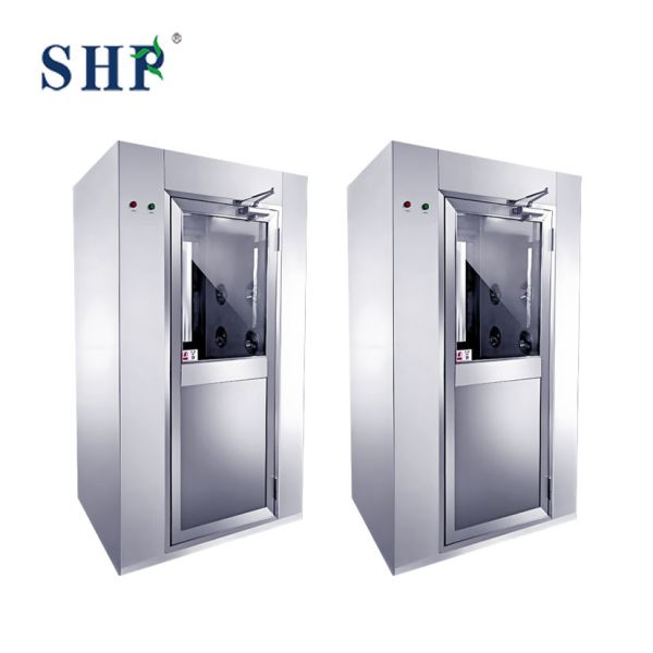 Advanced PLC Touch Screen Display Stainless Steel 304 Double Automatic Door Air Shower