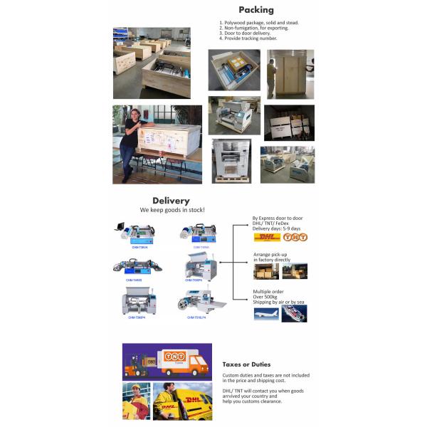 SMT Production Assembly Line: CHM-T48VB Mini Desktop SMT P&P Machine +CHMRO-420 Reflow Oven +CHM-T3040Stencil Printer