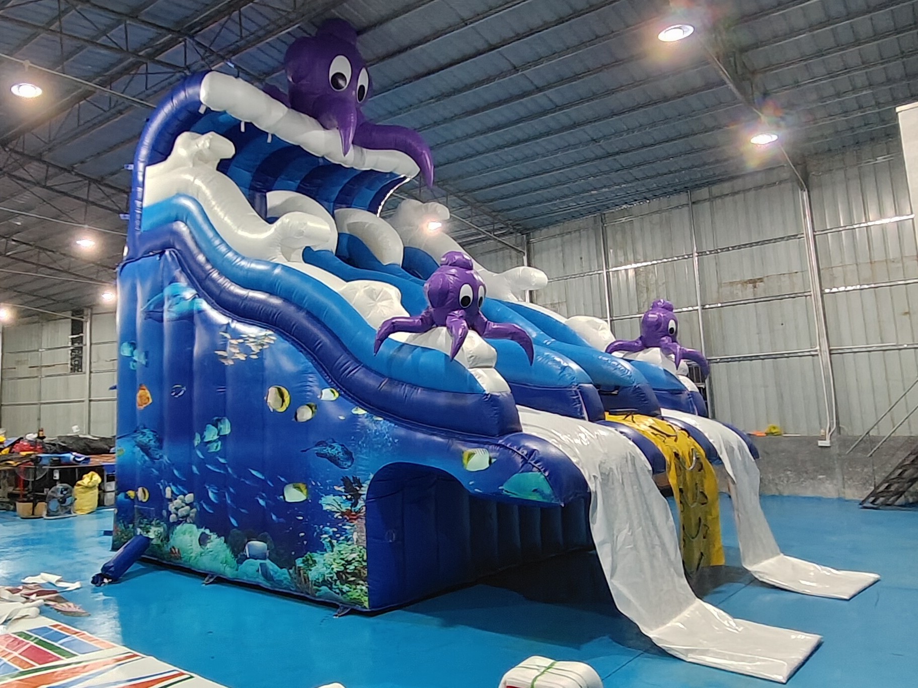 Commercial Outdoor Popular Inflatable Water Slide Ocean Cartoon Inflatable Water Double Slide For Kids And Adults