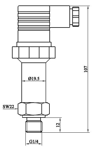 Anti - Overload Compact Pressure Transmitter 4-20 MA Liquid Pressure Transmitter