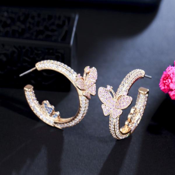 Fashion Trendy Butterfly Earring for Women Wedding Cute Butterfly Earring Butterfly Earring Jewelry for Party Gift