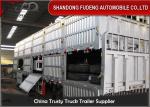 Side Wall Semi Trailer , 3 Axles 60Tons Cargo Truck Semi Trailer