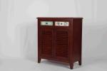 Walnut Office / Home Storage Cabinets With Doors Soild Wood L81*W38.5*H91CM