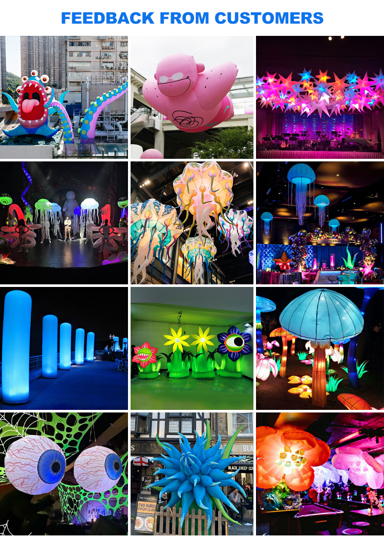 Free 3d Design Commercial Giant Inflatable Rich Flower Inflatables Flowers Pot With LED Light