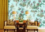 0.53*10m Waterproof Country Style Wallpaper For Bedding Room , Non Woven