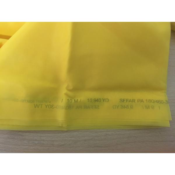 Yellow 100% Nylon Screen Mesh , 20N - 40N Nylon Filter Cloth Mesh 150T 165T