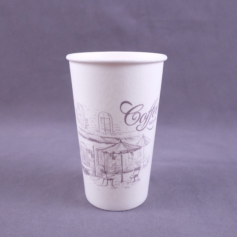 Foam 8OZ 12oz 16Oz Disposable Paper Coffee Cup customized With Lid