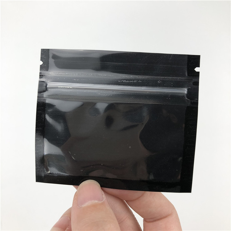 Small Size Plastic Rose Gold Ziplock Pouch Logo Printing Three Side Seal Zipper Bag For Jewellery With Window