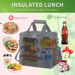 24 Can Large Insulated Cooler Bags Collapsible Leakproof Rolling Tote Cooler