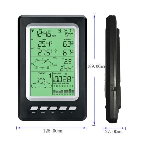 Solar Wireless Indoor And Outdoor Air Pressure Measurement Rain Gauge Weather