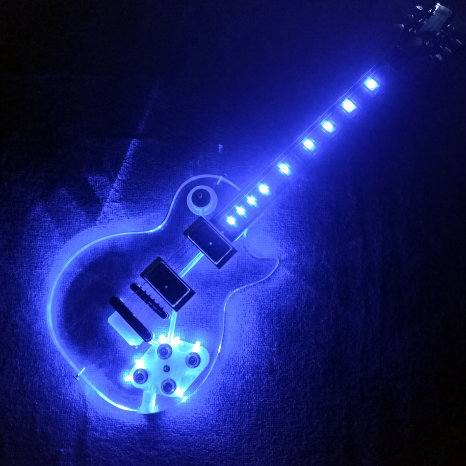 High quality Standard LP acrylic electric guitar, rosewood Fingerboard LED light LP 1959 R9 electric guitar, free shippi