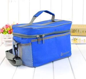 Wholesale 12 Cans Beer Frozen Insulated Cooler Tote Bags Pure Blue Color For Family from china suppliers