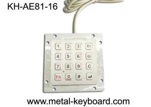 Wholesale Anti - vandal Metal Kiosk Keyboard IP65 , 16 key weatherproof keypad from china suppliers