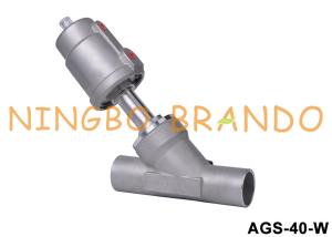 Wholesale 1-1/2'' DN40 Welding Pneumatic SS304 Angle Seat Valve Y Type from china suppliers