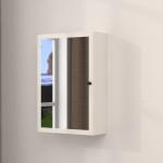 Multifunction Wall Storage Cabinet With Mirror NC painting white Color